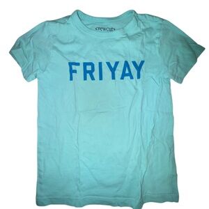 Crewcuts Aqua 'FRIYAY' Tee